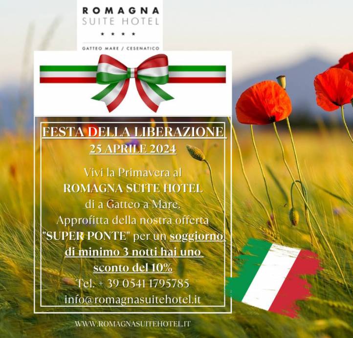 Offerta Festa della Liberazione: festeggia con noi al Romagna il 25 aprile!